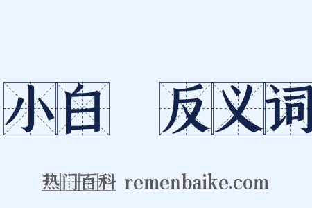 小白臉反义词是什么意思的图片